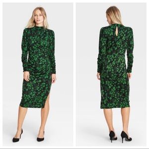 Who What Wear Midnight Foliage Dress